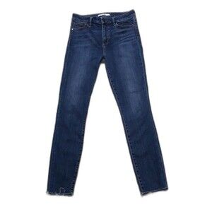 28x27 Sam Edelman The Stiletto High Rise Skinny Ankle Dark Wash Raw hem